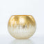 Glass Flower Vase Gold Foiled Crackle Bubble - Stylish Centerpiece for Events 4.5" - Linen Luxes