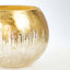Glass Flower Vase Gold Foiled Crackle Bubble - Stylish Centerpiece for Events 4.5" - Linen Luxes