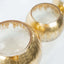 Glass Flower Vase Gold Foiled Crackle Bubble - Stylish Centerpiece for Events 4.5" - Linen Luxes