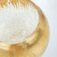 Glass Flower Vase Gold Foiled Crackle Bubble - Stylish Centerpiece for Events 4.5" - Linen Luxes