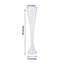 Glass Trumpet Floor Vase Reversible Clarinet Style Clear - Decorative Flower Centerpiece for Events 40" - Linen Luxes