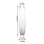 Glass Vase Cylinder Design Tapered Clear - Durable Heavy Duty Flower Centerpiece for Events 31" - Linen Luxes