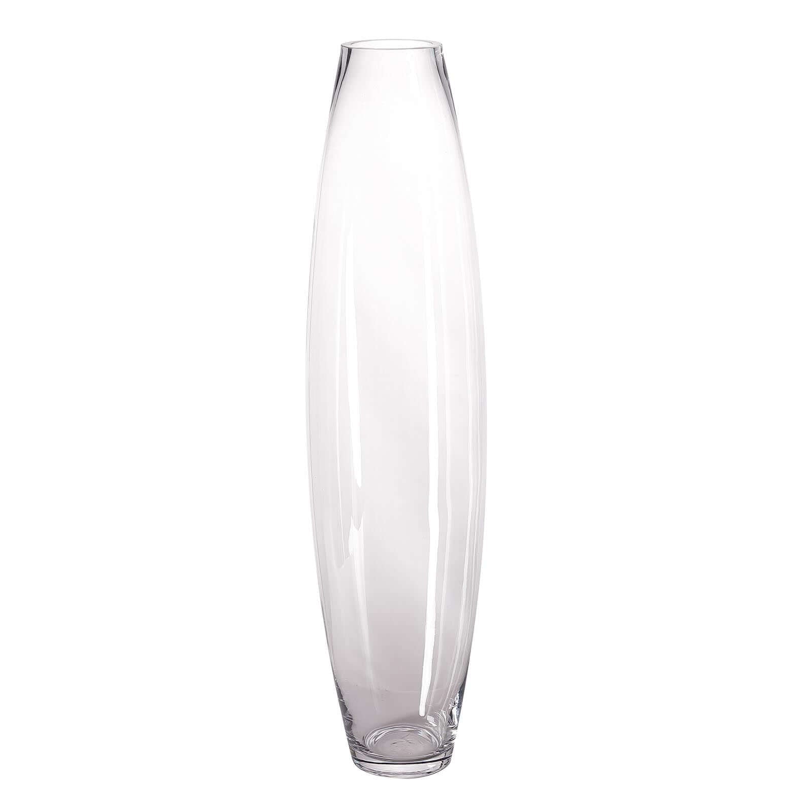 Glass Vase Cylinder Design Tapered Clear - Durable Heavy Duty Flower Centerpiece for Events 31" - Linen Luxes