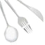 24-Pack Plastic Flatware Set in Silver - Heavy Duty Disposable Modern Silverware 8"