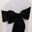 5 Pack Lamour Satin 6"x106" Chair Sashes Black - Stylish Reusable Decorative Bows for Weddings & Gatherings