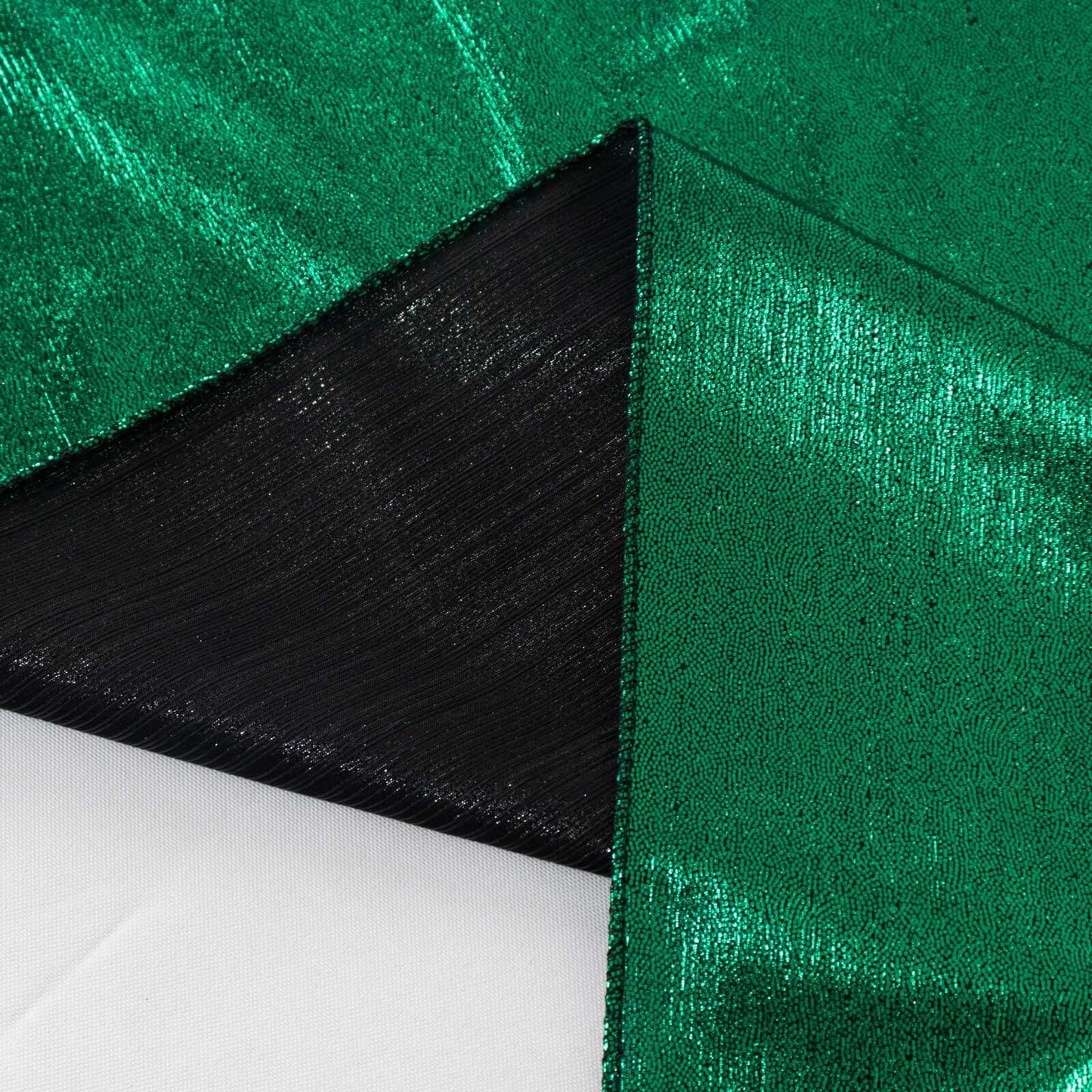 Polyester 72"x72" Table Overlay Square Tablecloth Hunter Emerald Green - Sequin Dots Wrinkle-Free Table Cover