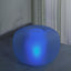 22" Color Changing LED Light Up Inflatable Pouf Ottoman, Waterproof Illuminated Remote Battery Operated Furniture