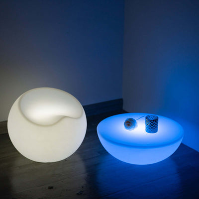 Color Changing LED Light Up Saucer Chair Furniture Stool, Rechargeable Cordless Waterproof with Accessory Bag