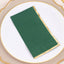50-Pack Paper Dinner Napkins Hunter Emerald Green with Gold Foil Edge 2 Ply - Stylish Disposable Napkins