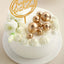 12 Pcs Cake Topper Picks Faux Pearl Ball Design Gold - Foam Balloon DIY Cupcake Decor Supplies Assorted Sizes