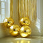 4-Pack Metallic Gold Sphere Balloons, 39" Orbz Mylar Balloons Helium or Air-Filled Party Supplies