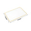 6-Pack Rectangular Acrylic Serving Trays Clear with Gold Beaded Rim - Food and Dessert Platters 9"x13"
