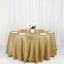 Taffeta 132" Round Tablecloth Gold - Seamless Accordion Crinkle Design for Exquisite Occasions