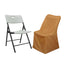 Polyester Chair Cover for Folding Lifetime Chairs Gold - Reusable Durable Slip-On Cover