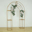 7.5ft Gold 3D Metal Wedding Arch Backdrop Stand with Round Top, Heavy-Duty Floral Balloon Frame for Elegant Parties