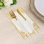 50-Pack Paper Dinner Napkins White with Gold Foil Lace Design 2 Ply - European Style Napkins for Parties 8"x4"