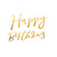 10ft Pre-Strung Metallic Gold Foil "Happy Birthday" Banner, Party Photo Backdrop Hanging Garland - 250 GSM