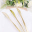 24-Pack Plastic Knives Glossy Gold - Premium Heavy Duty Disposable Flatware Cutlery 8"