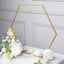 Hexagon Wedding Arch Table Centerpiece Metal Gold - Self-Standing Geometric Flower Balloon Stand 24"