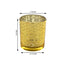 6-Pack Mercury Glass Candle Holders Gold with Honeycomb Design - Votive Candle Containers 3"