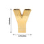Shiny Ceramic Vase Letter "Y" Gold Plated - Chic Bud Planter Pot for Events & Decor 6"