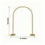 Gold Metal Chiara Arch Table Centerpiece with Rounded Top - Detachable Flower Stand Frame for Weddings 35"