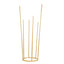 Flower Centerpiece Gold Metal Minimalist 6-Tubes Round Base Design - Single Stem Bud Vase for Arrangements 4ft