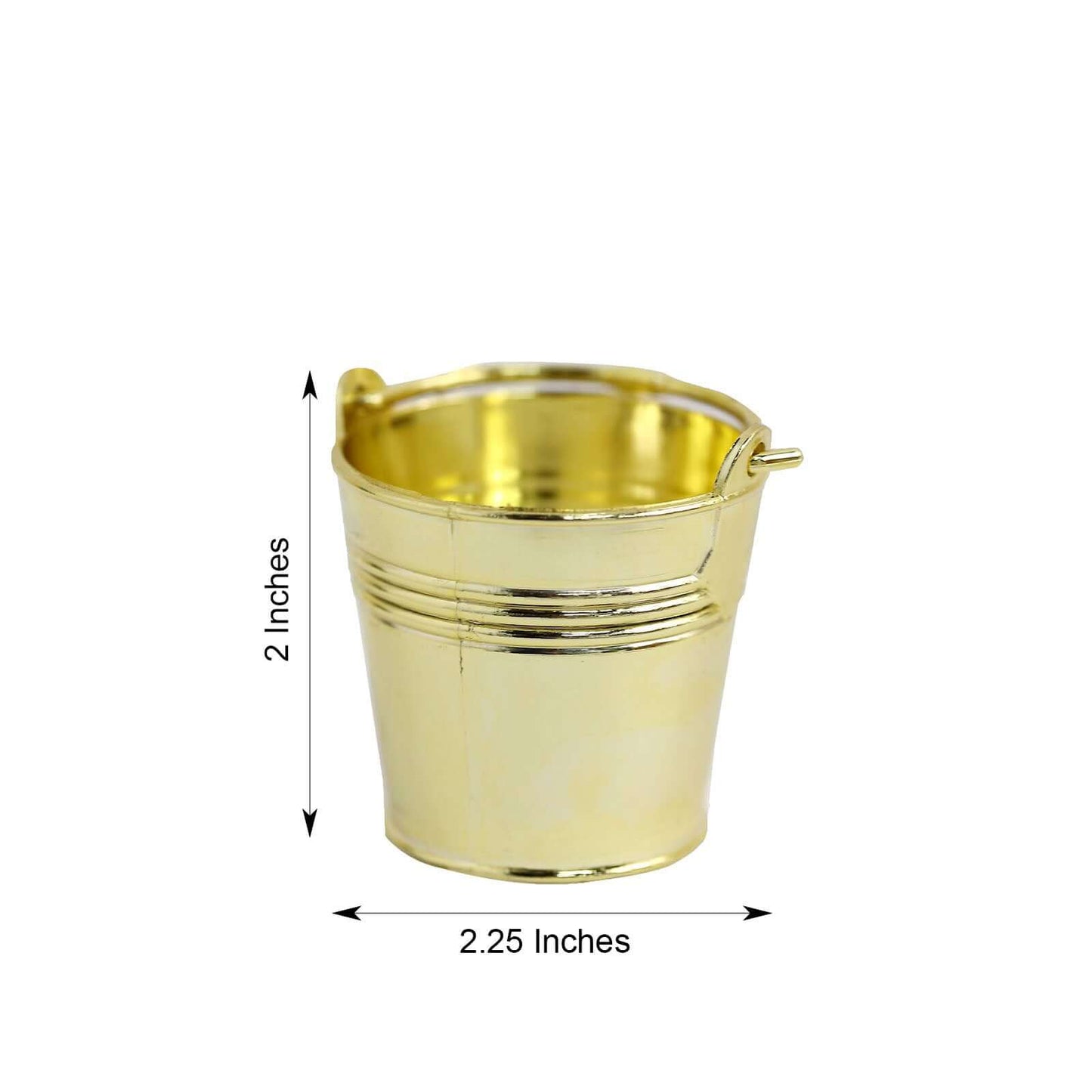 12 Pack 2" Gold Mini Planter Treat Party Favor Boxes, Small Pail Bucket Candy Container Gift Boxes