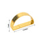 4 Pack 2" Shiny Gold Metal Semicircle Napkin Rings, D-Shaped Serviette Buckle Napkin Holders