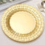 10-Pack Plastic Dinner Plates Gold Basketweave Rim - Durable Disposable Dinner Plates 10"