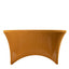 Stretch Spandex 5ft Round Tablecloth Gold - Durable Form-Fitting Table Cover for Events & Presentations