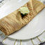 5 Pack Taffeta 20"x20" Napkins Gold - Accordion Crinkle Style Dinner Napkins for Upscale Dining