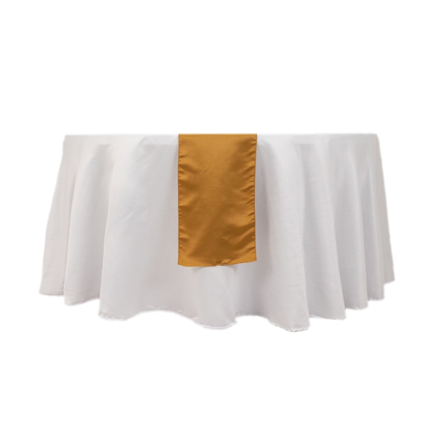 Lamour Satin 12"x108" Table Runner Gold - Smooth & Lustrous Wedding Decor