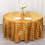 Satin Striped 120" Round Tablecloth Gold - Silky Smooth Seamless Wedding Decor