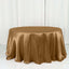 Satin 132" Round Tablecloth Gold - Stylish Seamless Table Cover for Weddings & Events