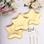 25-Pack Paper Star Shaped Dessert Plates in Matte Gold - Eco-friendly Disposable 300GSM Salad Appetizer Plates for Festive Occasions 7"