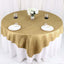 Taffeta 72"x72" Table Overlay Square Tablecloth Gold - Accordion Crinkle Design for Stylish Events