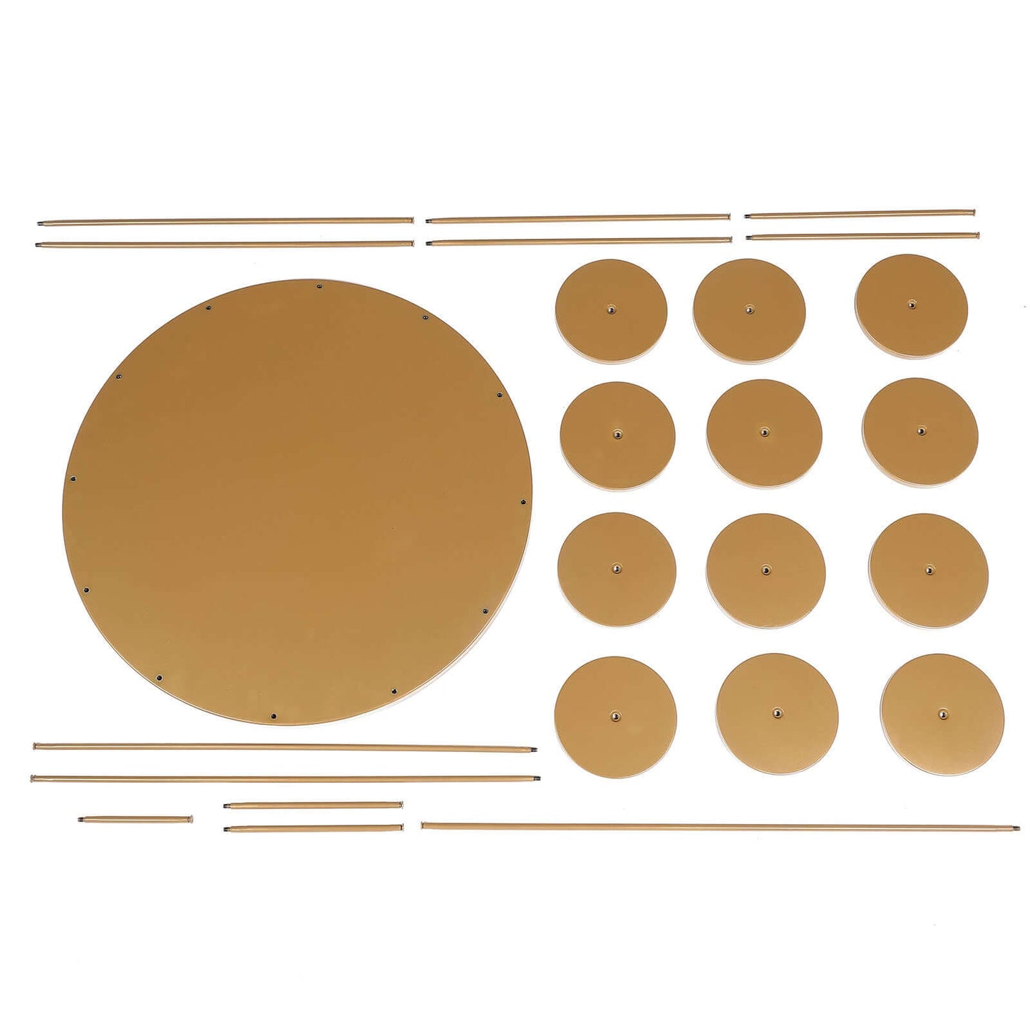 Metal Cake Stand with 12-Arm Tiered Cupcake Holders Gold - Layered Dessert Display Tower Centerpiece for Luxurious Weddings Gala Events & Dessert Buffets 29"