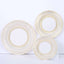 25-Pack Disposable Round Charger Plates in White/Gold Vintage Style - 350GSM Durable Paper Chargers for Events 13"
