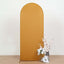 5ft Matte Gold Spandex Fitted Chiara Backdrop Stand Cover For Round Top Wedding Arch