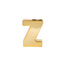 Shiny Ceramic Vase Letter "Z" Gold Plated - Chic Bud Planter Pot for Events & Decor 6"