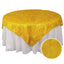 Polyester 72"x72" Table Overlay Square Tablecloth Gold - Metallic Fringe Shag Tinsel Design for Luxe Events