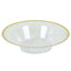20-Pack Plastic Dessert Serving Bowls Clear Round Design with Gold Rim - Disposable Salad Soup Bowls 12oz