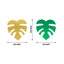 15G Bag Tropical Palm Leaf Table Confetti, Shiny Monstera Metallic Green and Gold Vibrant Eye-Catching Design