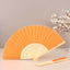 5 Pack Orange Asian Silk Folding Fans Party Favors, Oriental Folding Fan Favors
