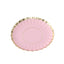 50-Pack Paper 3.5" Round Party Plates in Blush with Gold Scalloped Rim - Disposable Mini 250GSM Dessert Plates for Tapas, Appetizers & Finger Foods