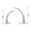 Set of 2 Silver Big Payette Sequin Backdrop Stand Cover for Half Crescent Moon Wedding Arch, Sparkly Double Sided - 6.5ft, 8ft
