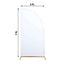7ft Matte White Spandex Half Moon Chiara Backdrop Stand Cover, Custom Fitted Wedding Arch Cover