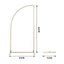 7ft Gold Metal Half Moon Floral Frame Wedding Arbor Stand, Chiara Backdrop Display Arch