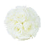 2 Pack 7" Cream Artificial Silk Rose Kissing Ball, Faux Flower Ball